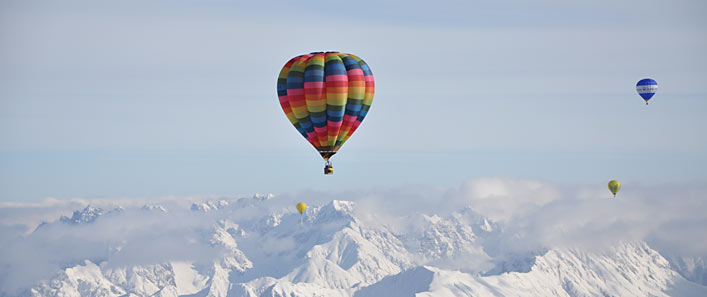 weekend di gennaio in Italia, festa delle mongolfiere